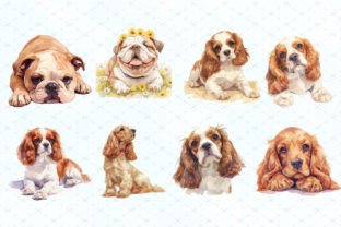 Watercolor Dog Breeds Clipart Svg Bundle Graphic by ArtCursor ...
