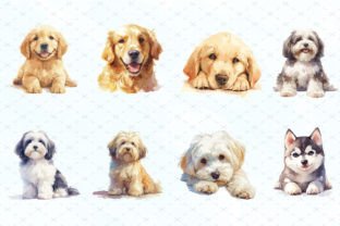 Watercolor Dog Breeds Clipart Svg Bundle Graphic by ArtCursor ...