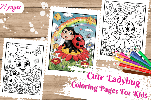 Cute Ladybug Coloring Pages for Kids