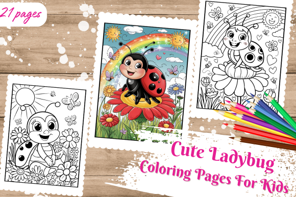 Cute Ladybug Coloring Pages for Kids