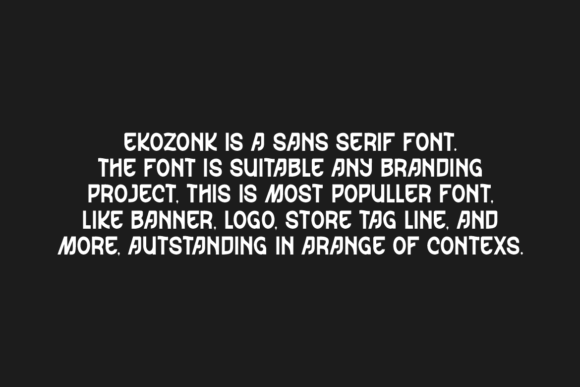 Ekozonk Font - Preview 3