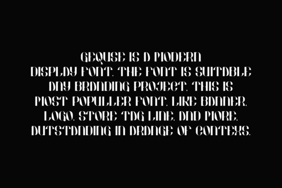 Gequse Font PNG with transparent background - Preview 3
