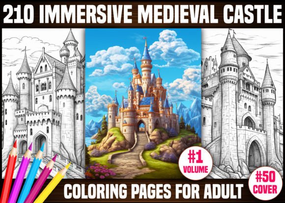 Immersive Medieval Castle Coloring Pages