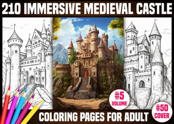 Immersive Medieval Castle Coloring Pages