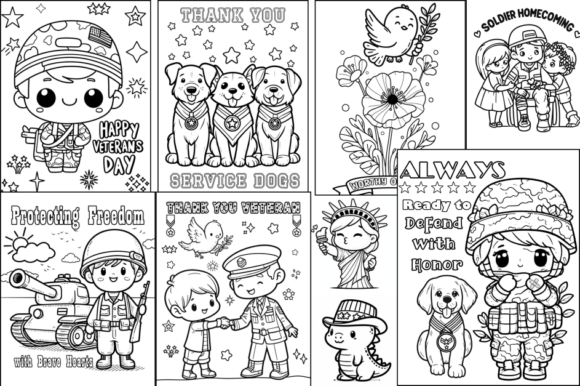 Veterans Day and Memorial Day Coloring