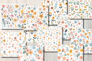 Spring Flowers Digital Paper Graphic by craftsmaker · Creative Fabrica