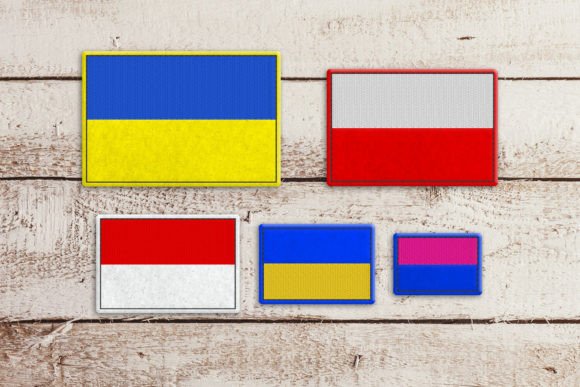 2 Horizontal Stripe Flag Feltie ITH