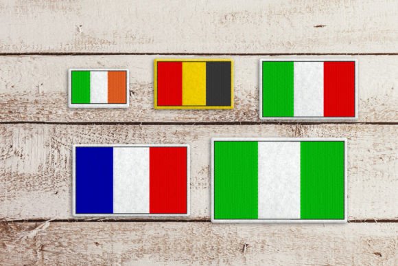 3 Color Vertical Stripe Flag ITH Feltie