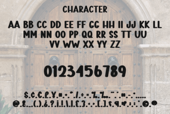 Full House Font PNG with transparent background - Preview 3