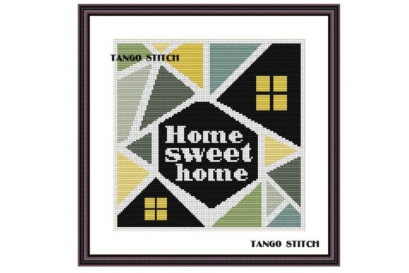 Home Sweet Home Abstract Geometric Art