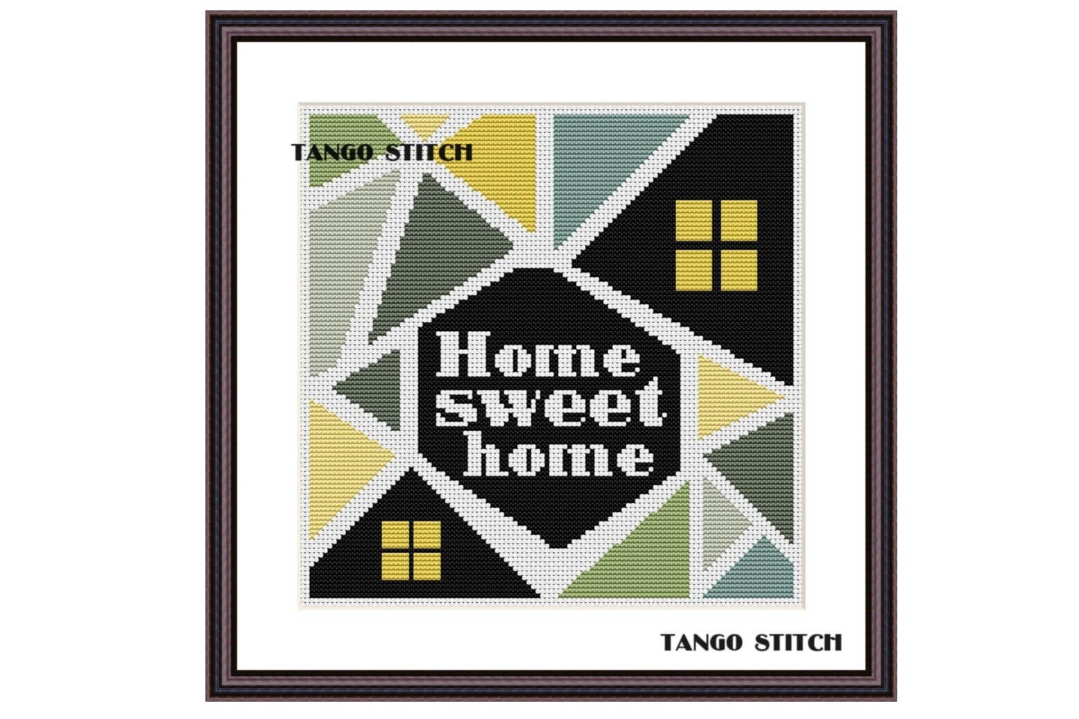 Home Sweet Home Abstract Geometric Art