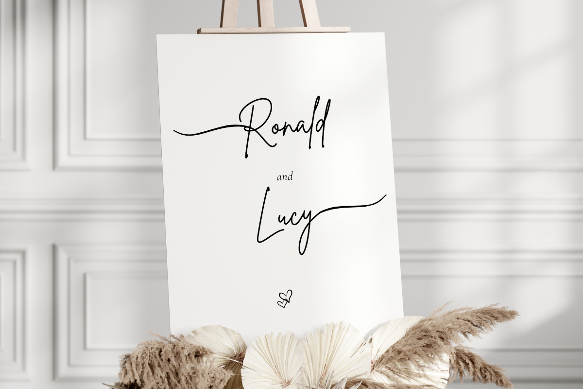 Minimalist Wedding Sign Template