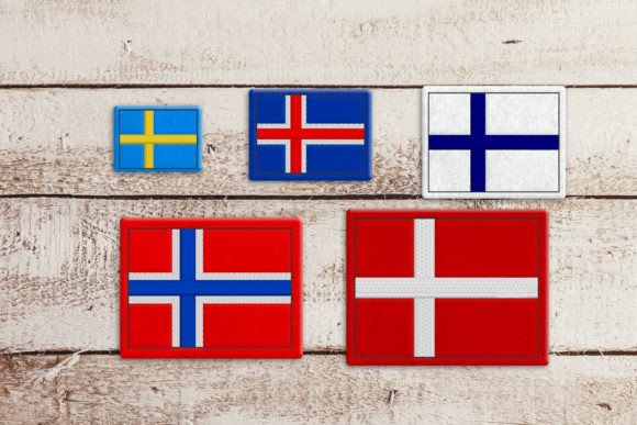Nordic Cross Flag ITH Feltie Applique