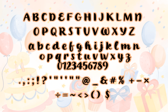 Party Font PNG with transparent background - Preview 1