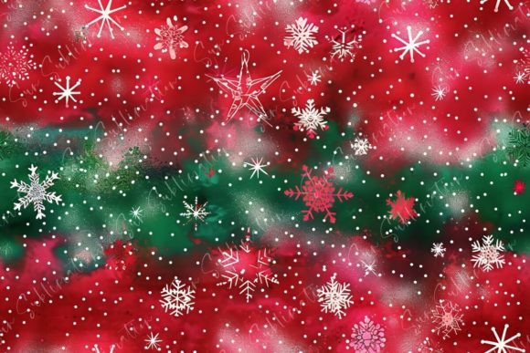 Red and Green Christmas Background with
