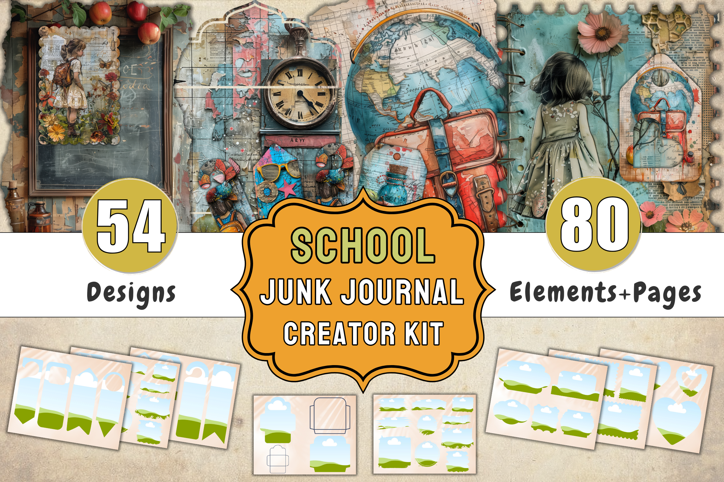 School Journal Kit School Junk Journal