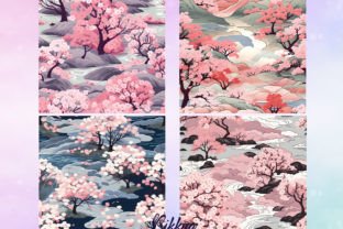 Serene Sakura Garden Seamless Pattern Graphic by Rikkya · Creative Fabrica