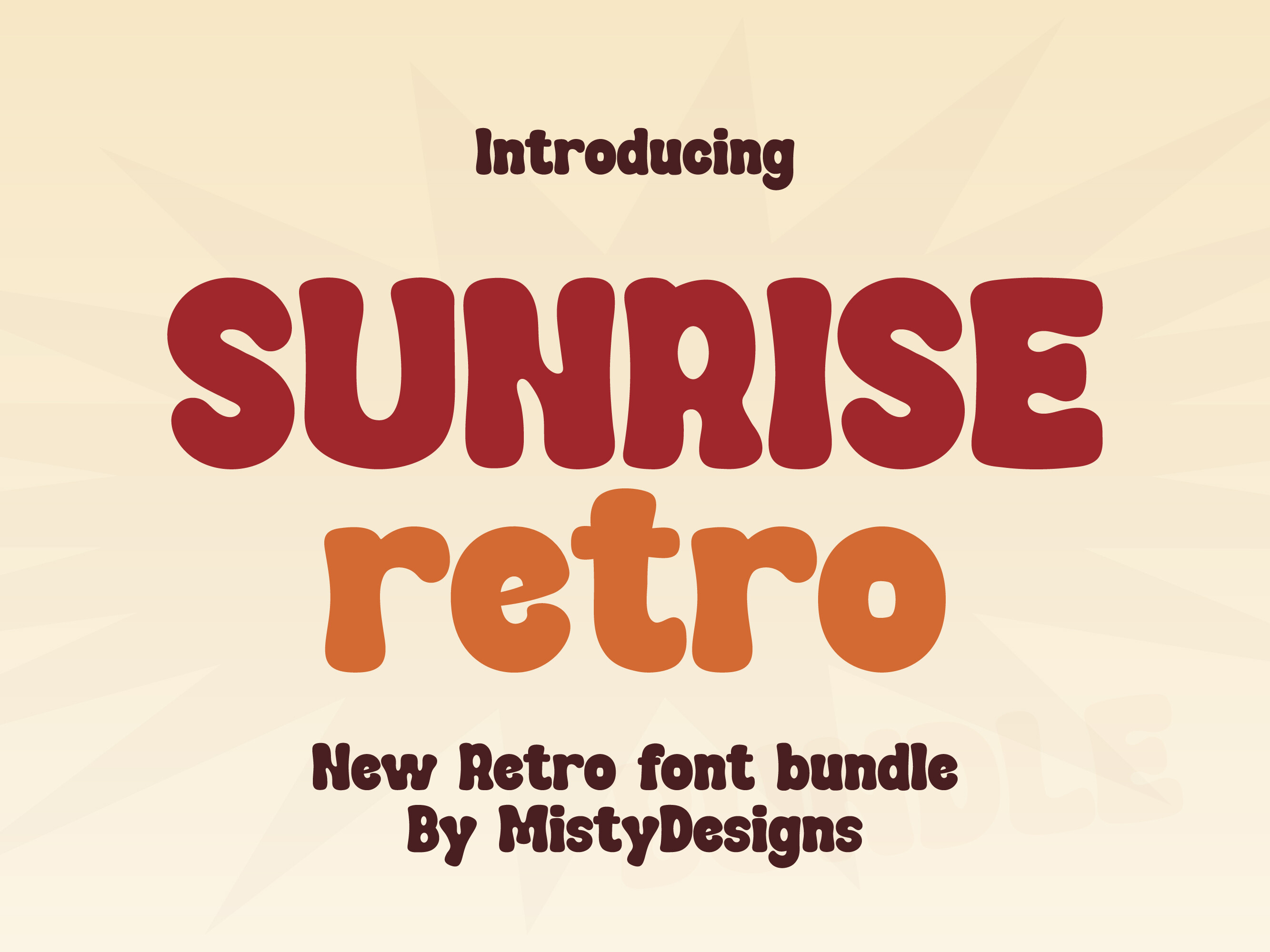 Sunrise Retro preview: cute quirky stacked display