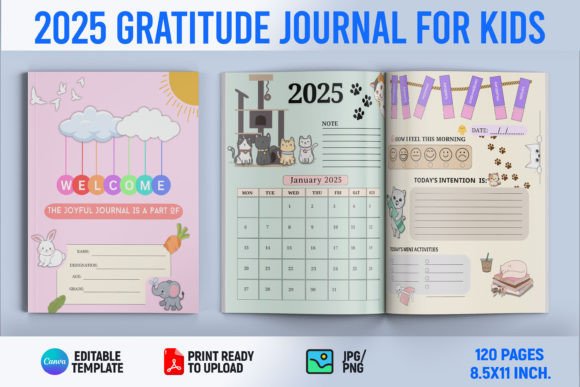 2025 Gratitude Journal for Kids