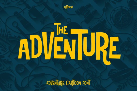 Preview specimen of Adventure sans serif font