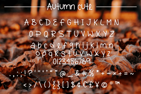 Autumn Cute Font - Preview 1