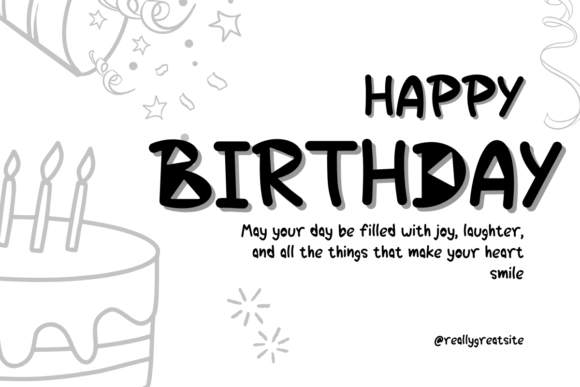 Big Birthday Font - Preview 2
