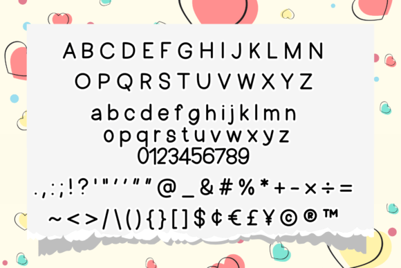Clean Heart Font PNG with transparent background - Preview 1