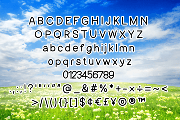 Cute Spring Font PNG with transparent background - Preview 1