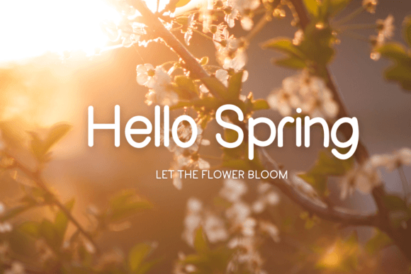 Cute Spring Font PNG with transparent background - Preview 3
