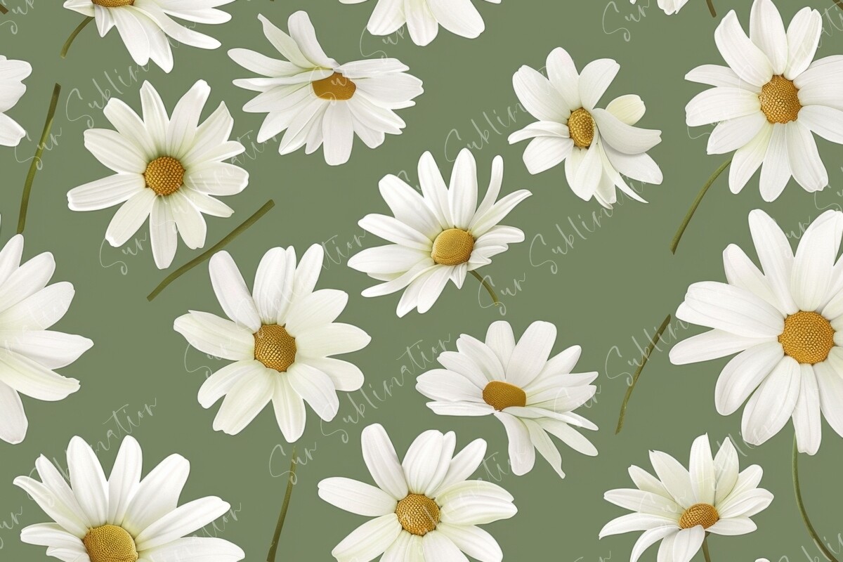 Daisy Seamless Pattern Graphic by Sun Sublimation · Creative Fabrica