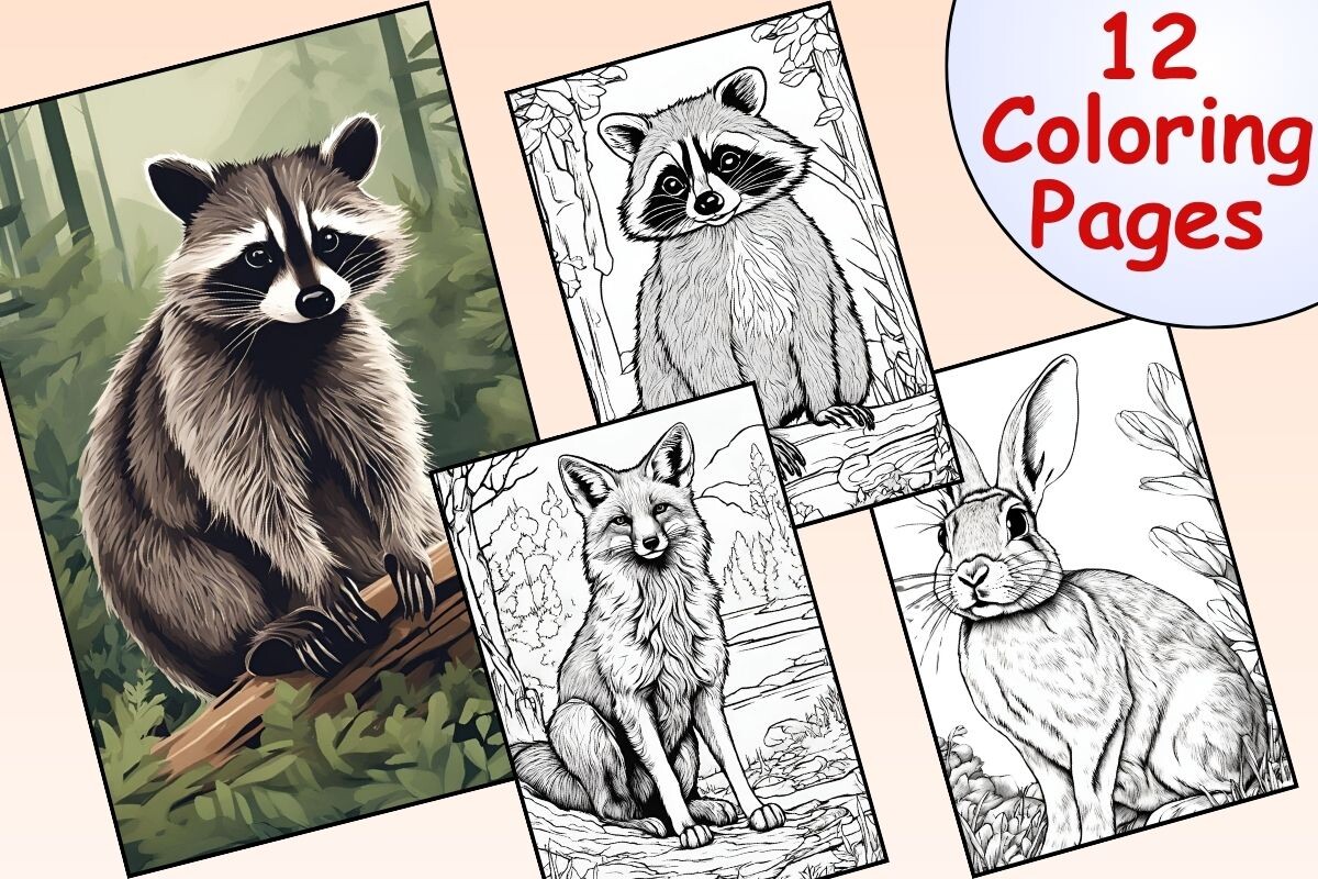 Deciduous Forest Animals Coloring Pages