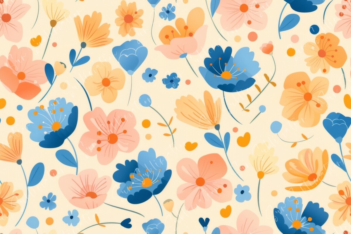 Floral Art Seamless Pattern Graphic by Sun Sublimation · Creative Fabrica