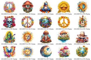 Hippie Sublimation Bundle Designs Graphic by Unlimab · Creative Fabrica