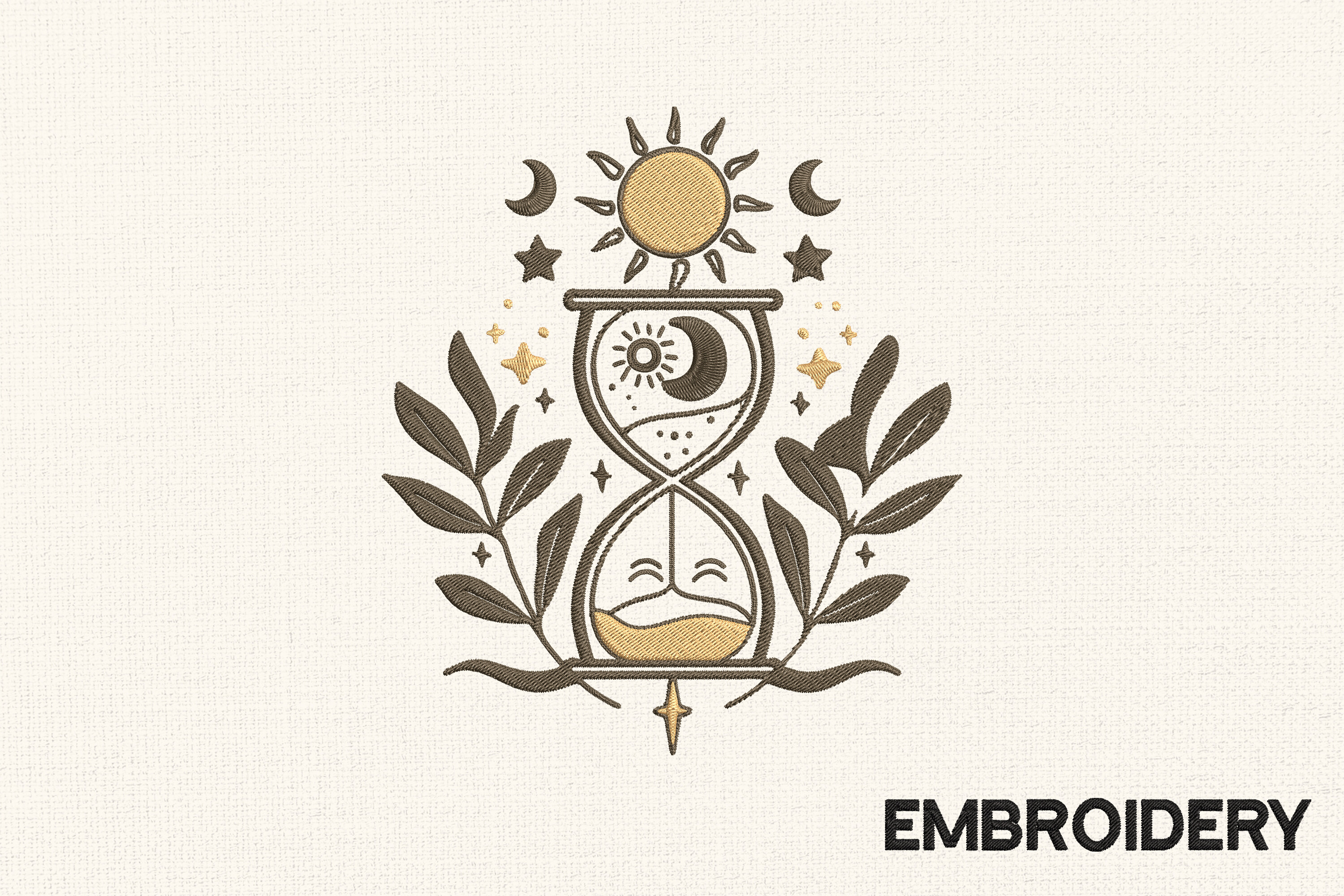 Hourglass with the Sun and Moon