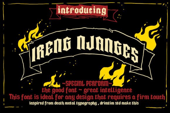Ireng Njanges Font - Preview 1