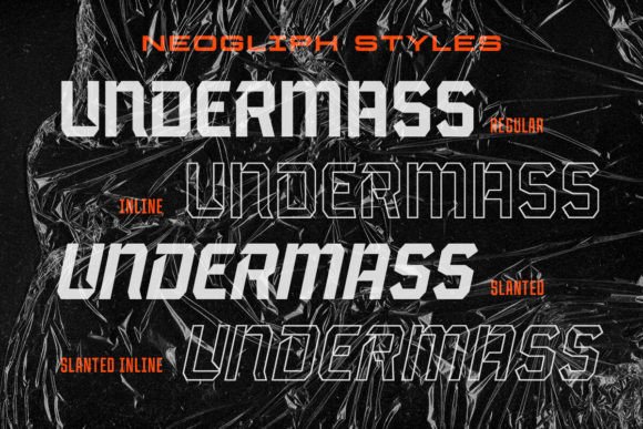 Neogliph Font PNG with transparent background - Preview 1