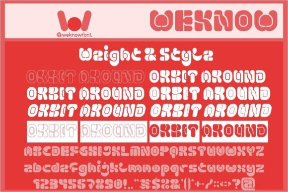 Orbit Around Font PNG with transparent background - Preview 5