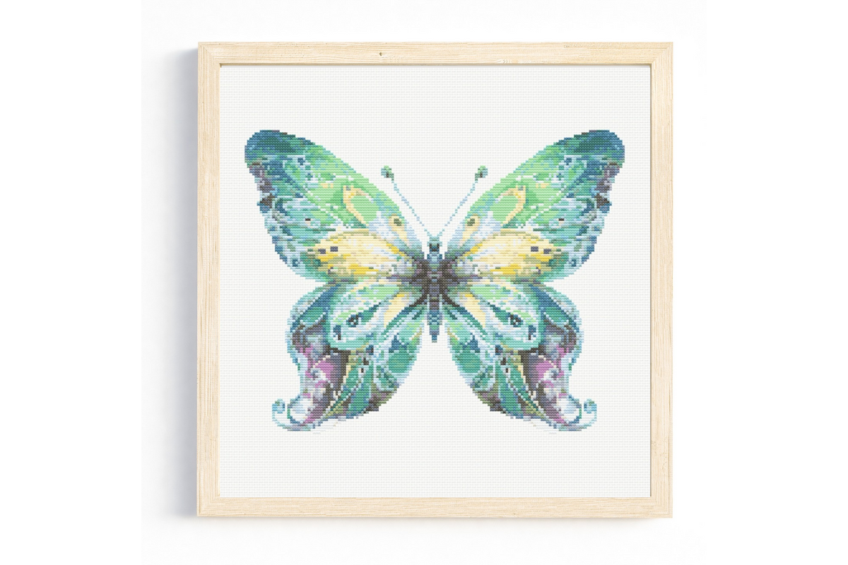Pastel Tones Butterfly 1 Cross Stitch