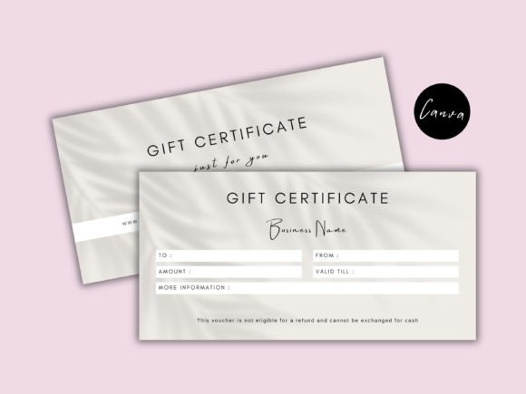 Spa Editable Gift Certificate Template