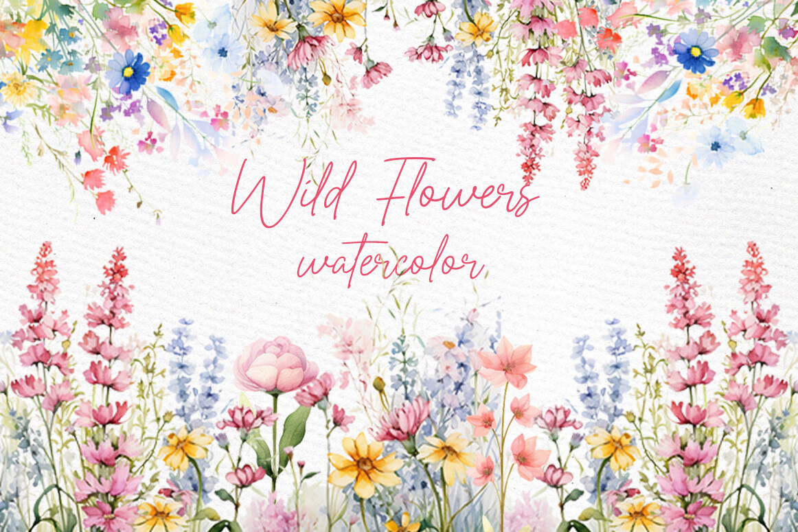 Spring Flowers Clipart Wild Flowers PNG - photo 1