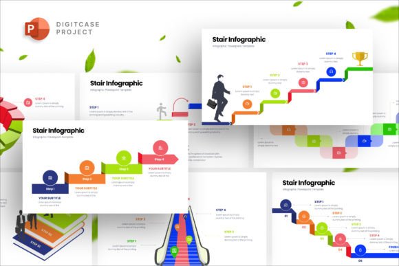 Stair Infographic Presentation Template