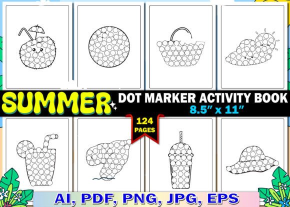 Summer Dot Marker Activity Book for Kids