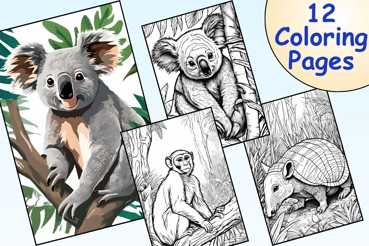 Tropical Dry Forest Animal Coloring Page