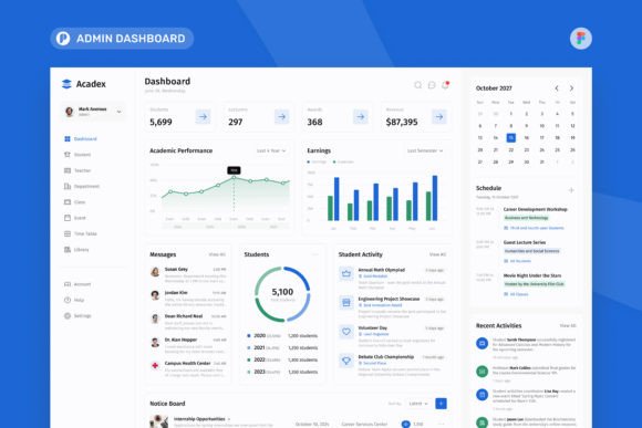 University Management Admin Dashboard
