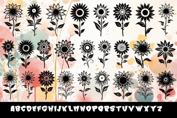Beautiful Sunflower Font - Preview 1