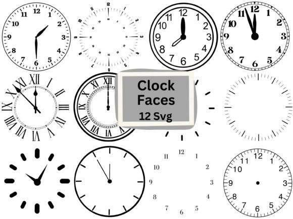 Clock Face Svg Bundle