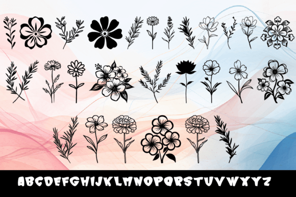 Crazy Flowers Font - Preview 1