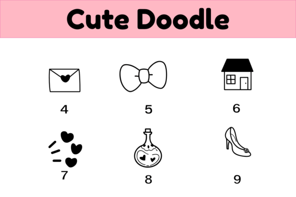 Cute Doodle Font PNG with transparent background - Preview 3