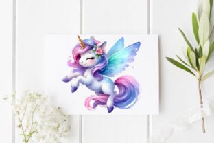Cute Fairy Unicorn Sublimation Clipart Graphic by CitraGraphics ...