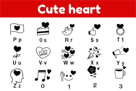 Cute Heart Font - Preview 1